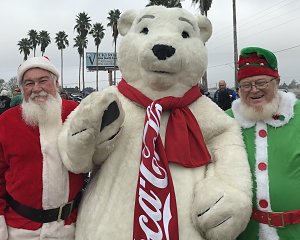 valley buckner foster care toy run santa elf and polar bear